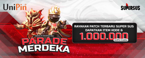 Parade Merdeka! Rayakan Patch Terbaru Super SUS & dapatkan Item Kode hingga 1JT UniPin Credits